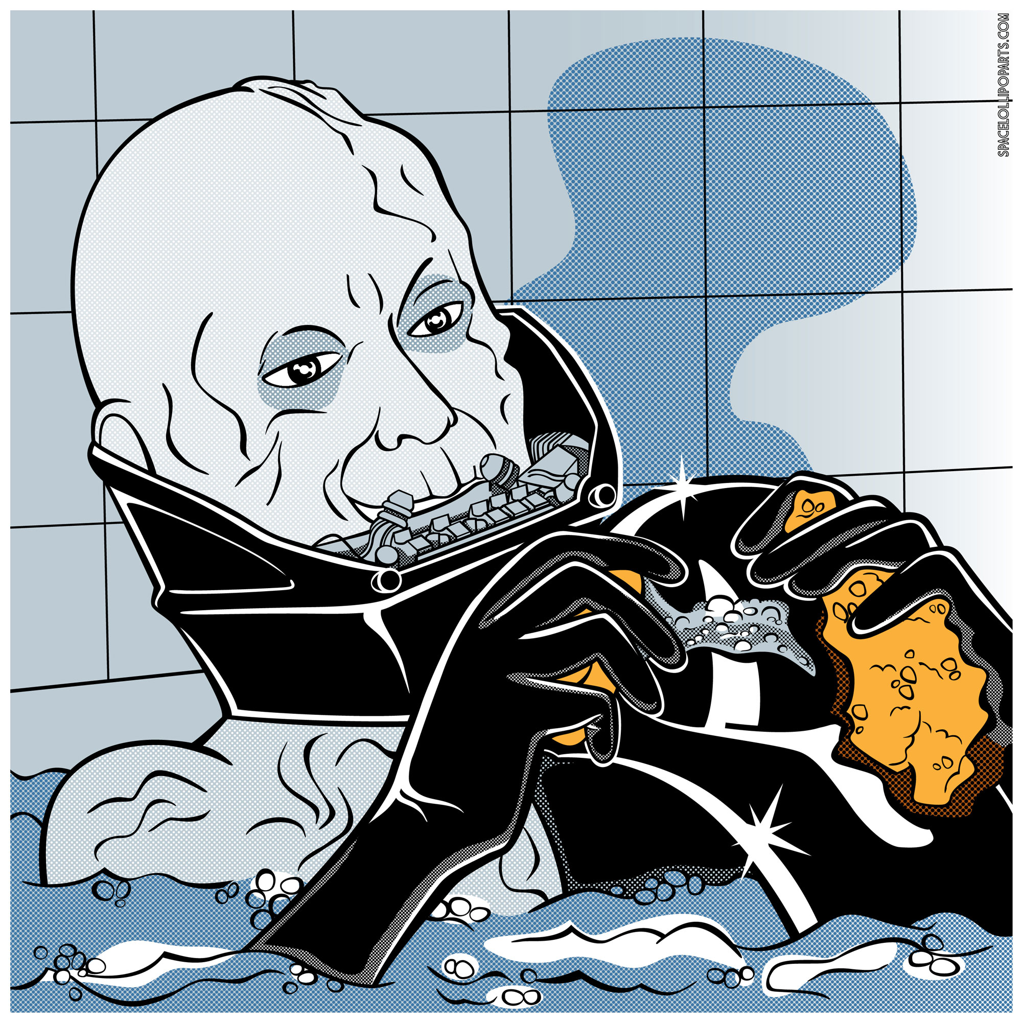 Vader taking a bath