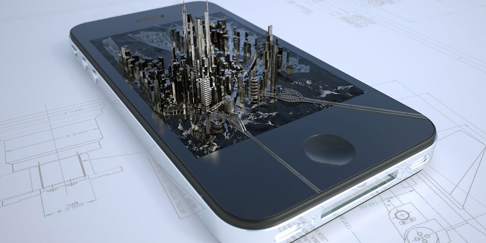 tiny city of the iPhone